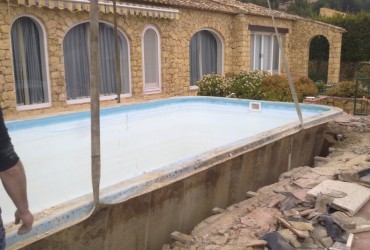 Desmontaje piscina poliester