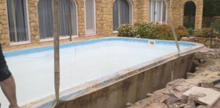 Desmontaje piscina poliester